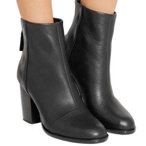 Rag & Bone "Ashby" Black Leather Booties